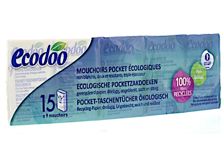 Ecodoo Tissues/zakdoekjes bio (15 Stuks)