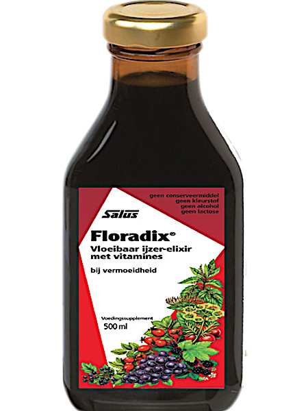 Flo­ra­dix Vloei­baar ij­zer-elixir met vi­ta­mi­nes  500 ml