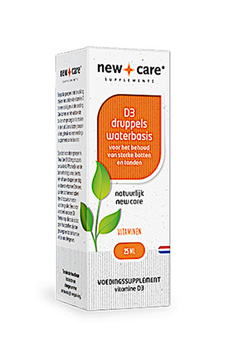 New Care D3 druppels waterbasis voor het behoud van sterke botten en tanden Inhoud  25ml