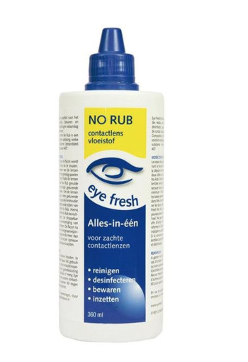 Eyefresh No rub alles-in-1 vloeistof voor zachte lenzen (360 Milliliter)