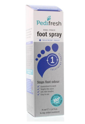 Pedifresh Fase 1 tegen acute zweetvoeten spray (75 Milliliter)