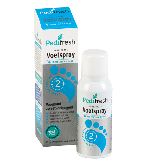 Pedifresh Fase 2 tegen lange termijn zweetvoeten spray (50 Milliliter)