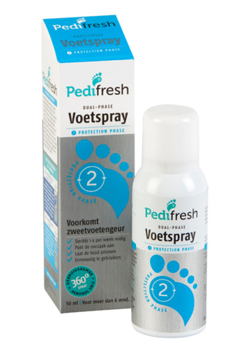 Pedifresh Fase 2 tegen lange termijn zweetvoeten spray (50 Milliliter)