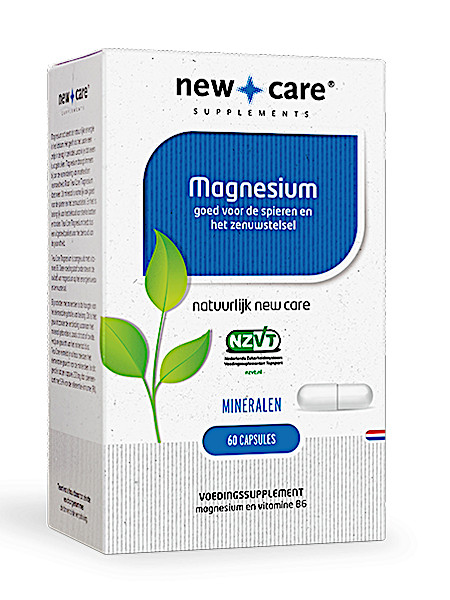 New Care Magnesium goed voor de spieren en het zenuwstelsel Inhoud  60 capsules