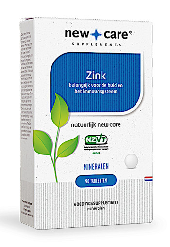 New Care Zink belangrijk voor de huid en het immuunsysteem Inhoud  90 tabletten