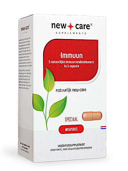 New Care Immuun 5 natuurlijke immuun ondersteuners in 1 capsule Inhoud  60 capsules