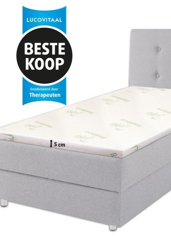 Lucovitaal Orthopedisch Bamboe Matras 90 x 200 x 5 cm 