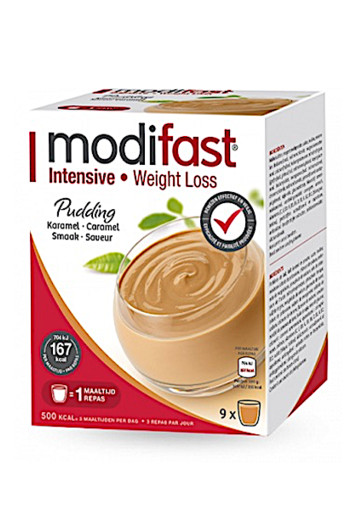 Modifast Intensive Pudding Caramel 9 Stuks 423g