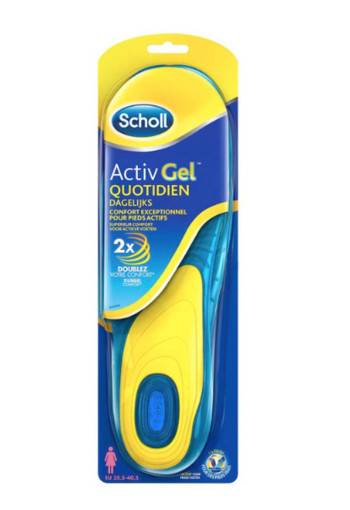 Scholl Activgel voetzolen dagelijks vrouw (2 Stuks)