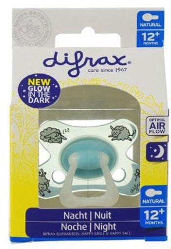 Difrax Fopspeen Natural 12+ Nacht 1st