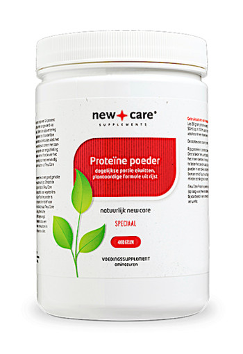 New Care Proteïne poeder dagelijkse portie eiwitten, plantaardige formule uit rijst Inhoud  400 gram