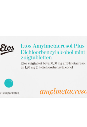 Etos Amylmetacresol Plus Dichloorbenzylalcohol Mint Zuigtabletten 24 stuks