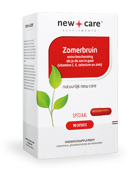 New Care Zomerbruin extra bescherming als je de zon in gaat (vitamine C, E, selenium en zink) Inhoud 90 capsules