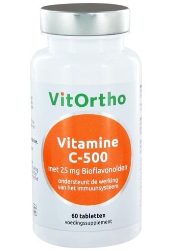 Vitortho Vitamine C-500 met 25 mg bioflavonoiden (60 Tabletten)