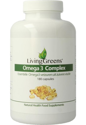 Livinggreens Omega 3 visolie complex (180 Capsules)