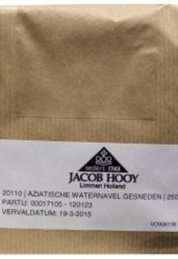 Jacob Hooy Aziatische waternavel gesneden (250 Gram)