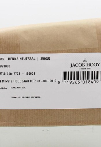 Jacob Hooy Hennapoeder neutraal (250 Gram)