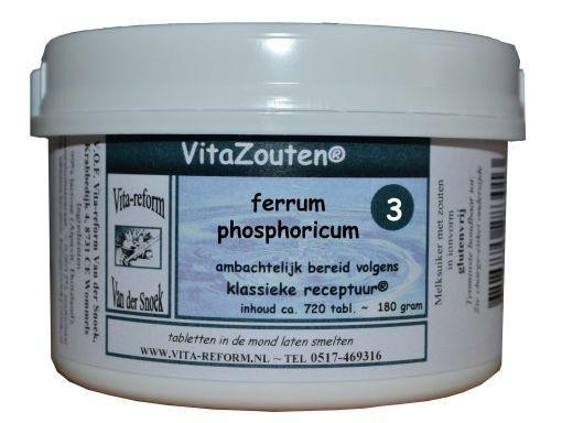 Vitazouten Ferrum phosphoricum VitaZout nr. 03 (720 Tabletten)