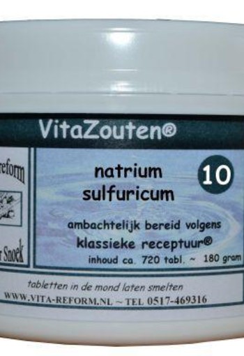 Vitazouten Natrium sulfuricum VitaZout Nr. 10 (720 Tabletten)