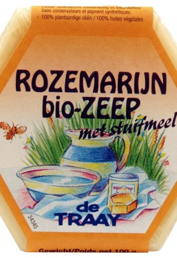 Traay Zeep rozemarijn/stuifmeel bio (100 Gram)