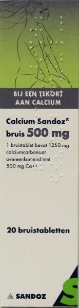 Sandoz Calcium 500 mg (20 Bruistabletten)
