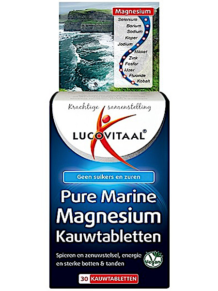 Lucovitaal Pure marine magnesium (30 kauwtabletten)