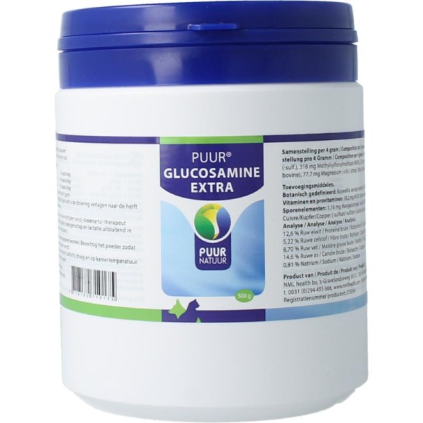 Puur Glucosamine extra hond kat (500 Gram)