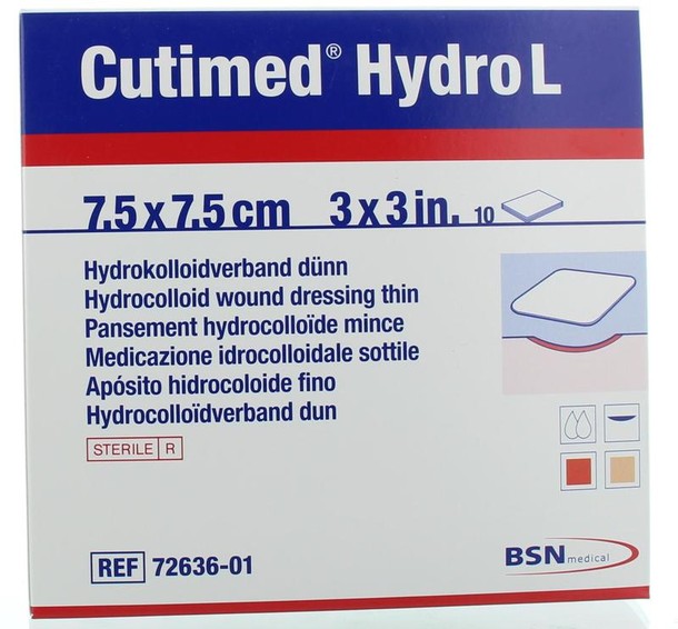 Cutimed Hydro L 7.5 x 7.5cm (10 Stuks)