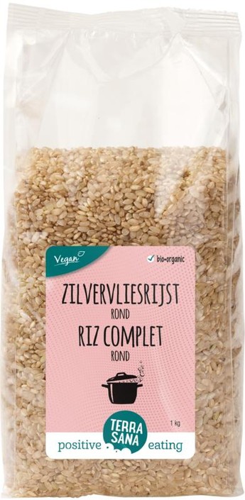 Terrasana Zilvervliesrijst rond bio (1 Kilogram)