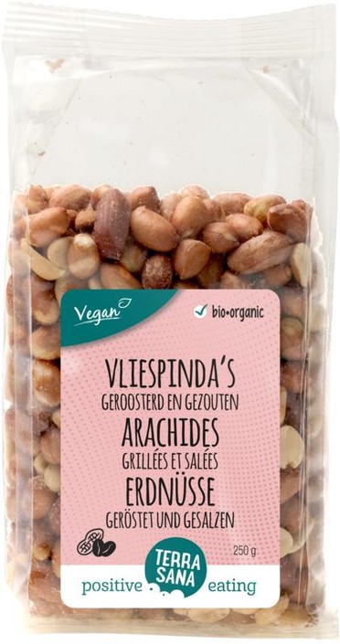 Terrasana Pinda vlies met zout geroosterd bio (250 Gram)