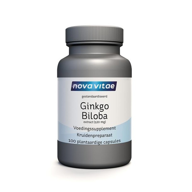 Nova Vitae Ginkgo biloba extract 120 mg (100 Vegetarische capsules)