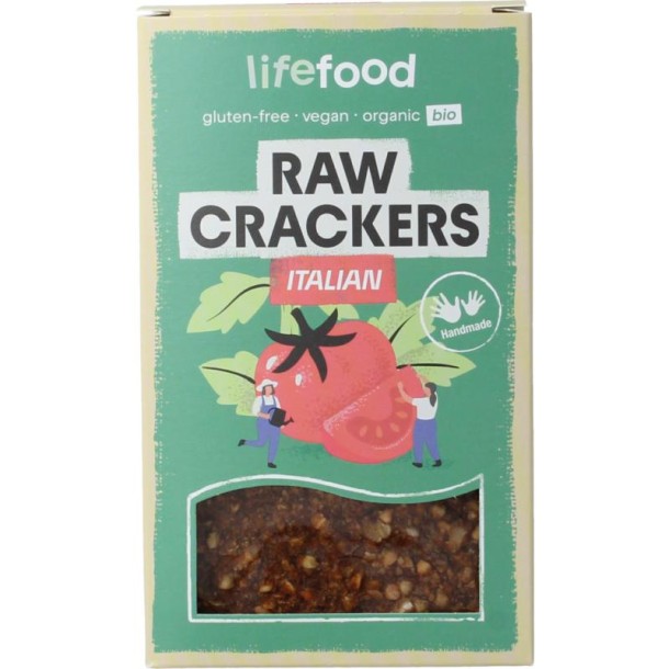 Lifefood Life crackers Italiaans raw bio (90 Gram)