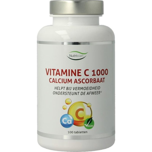 Nutrivian Vitamine C1000 mg calcium ascorbaat (100 Tabletten)
