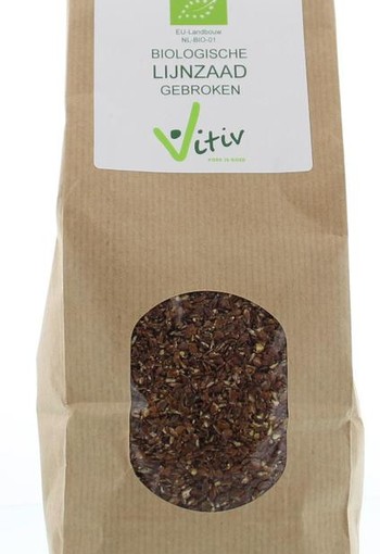 Vitiv Lijnzaad gebroken bio (500 Gram)