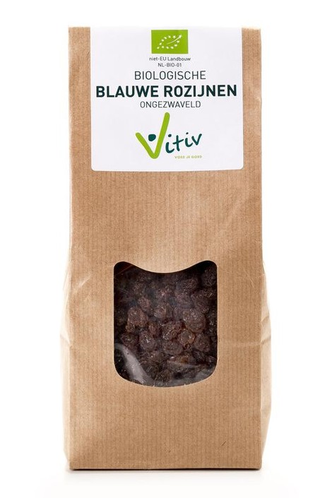 Vitiv Blauwe rozijnen klein bio (500 Gram)