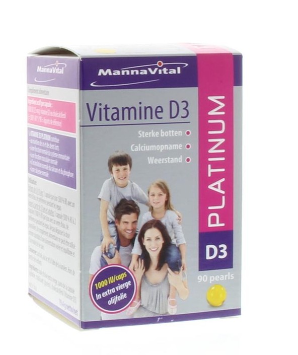 Mannavital Vitamine D3 platinum (90 Capsules)