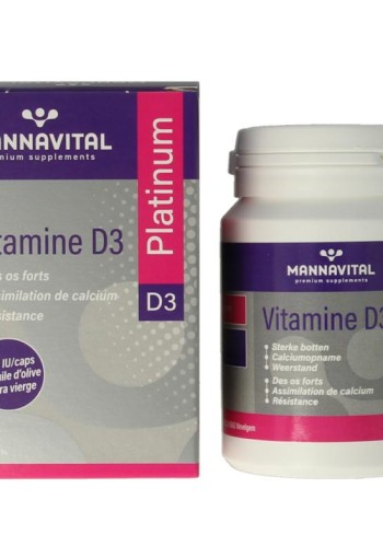 Mannavital Vitamine D3 platinum (90 Capsules)