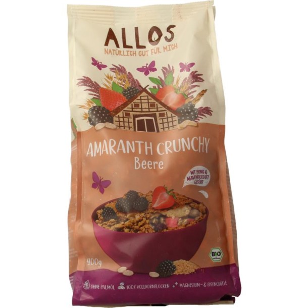 Allos Crunchy amarant rode vruchten bio (400 Gram)