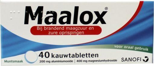 Maalox Maalox (40 Kauwtabletten) RESERVEER NU! LEVERBAAR Vanaf aug 2023