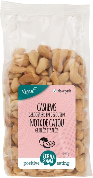 Terrasana Cashewnoten roasted zout bio (250 Gram)