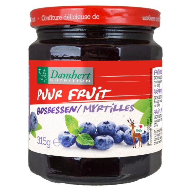 Damhert Puur fruit Besbessen confiture (315 Gram)