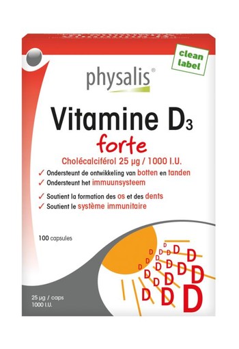 Physalis Vitamine D3 forte (100 Capsules)