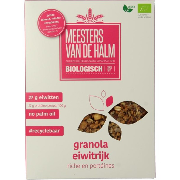 De Halm Granola eiwitrijk bio (350 Gram)