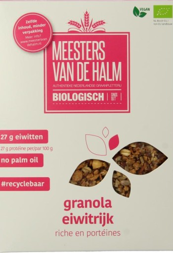 De Halm Granola eiwitrijk bio (350 Gram)