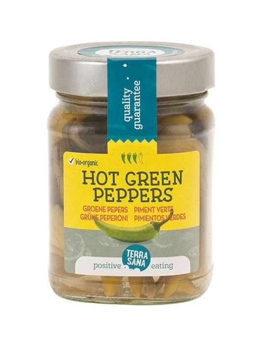 Terrasana Groene pepers hot bio (230 Gram)