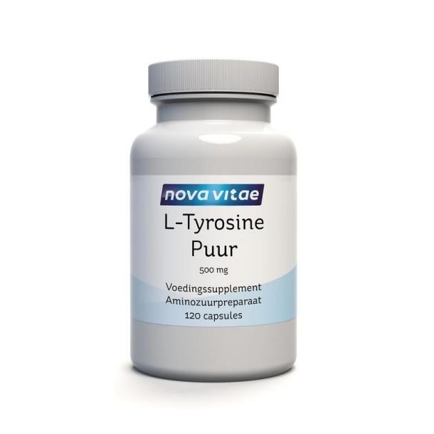 Nova Vitae L-tyrosine puur 500mg (120 Vegetarische capsules)