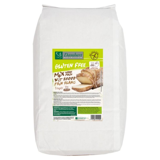 Damhert Wit brood mix glutenvrij (5 Kilogram)