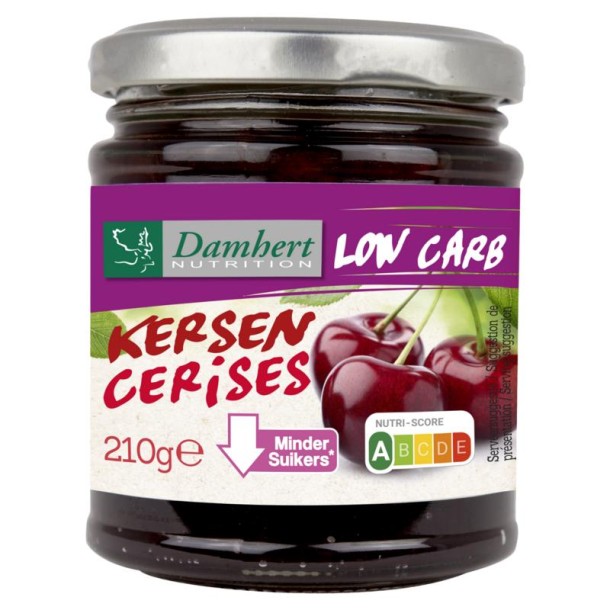 Damhert Confituur kers low carb (210 Gram)