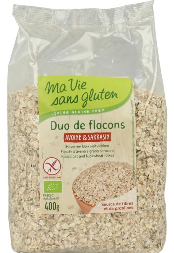 Ma Vie Sans Haver en boekweit vlokken glutenvrij bio (400 Gram)