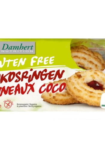 Damhert Kokosringen fruitvulling glutenvrij (240 Gram)